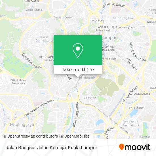 Jalan Bangsar Jalan Kemuja map