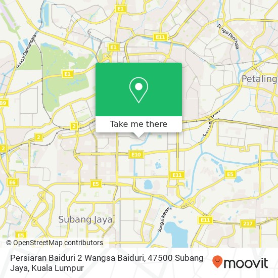 Persiaran Baiduri 2 Wangsa Baiduri, 47500 Subang Jaya map