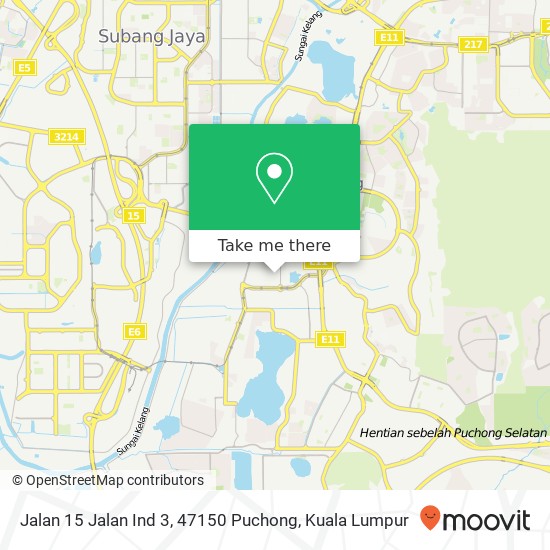 Jalan 15 Jalan Ind 3, 47150 Puchong map