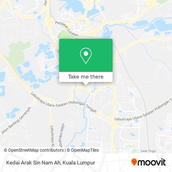 Kedai Arak Sin Nam Ah map