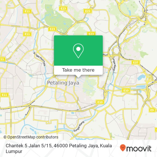 Peta Chantek 5 Jalan 5 / 15, 46000 Petaling Jaya