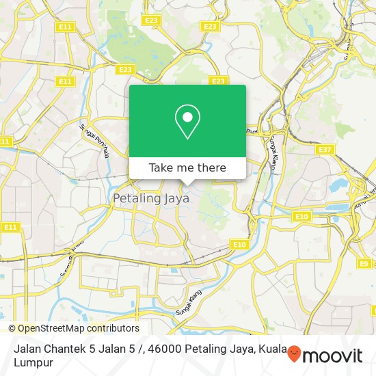 Peta Jalan Chantek 5 Jalan 5 /, 46000 Petaling Jaya