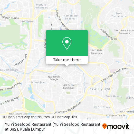 Yu Yi Seafood Restaurant (Yu Yi Seafood Restaurant at Ss2) map