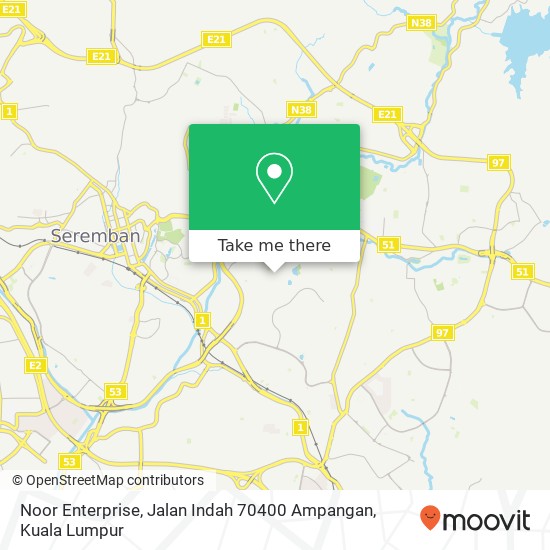 Noor Enterprise, Jalan Indah 70400 Ampangan map