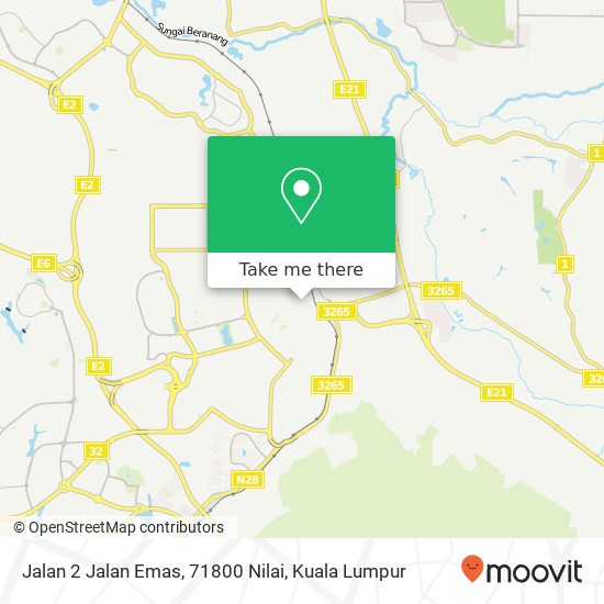 Peta Jalan 2 Jalan Emas, 71800 Nilai