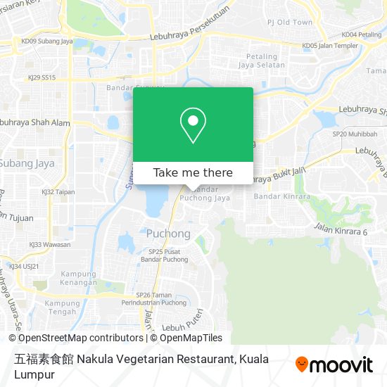 Peta 五福素食館 Nakula Vegetarian Restaurant