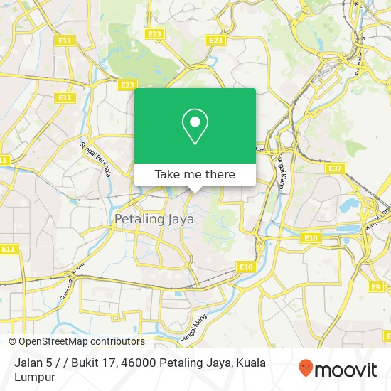 Peta Jalan 5 / / Bukit 17, 46000 Petaling Jaya