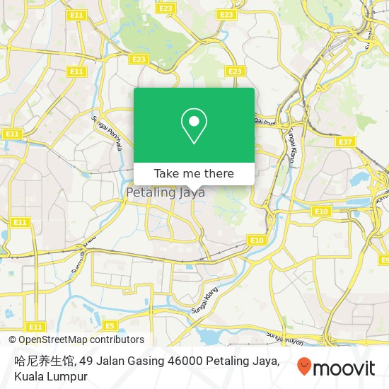 哈尼养生馆, 49 Jalan Gasing 46000 Petaling Jaya map