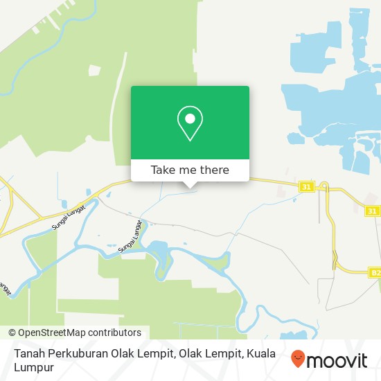 Tanah Perkuburan Olak Lempit, Olak Lempit map