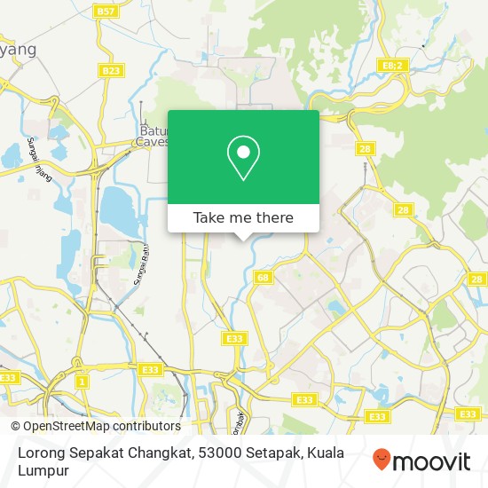 Peta Lorong Sepakat Changkat, 53000 Setapak