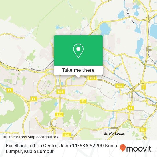 Excelliant Tuition Centre, Jalan 11 / 68A 52200 Kuala Lumpur map