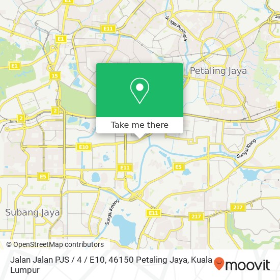 Jalan Jalan PJS / 4 / E10, 46150 Petaling Jaya map