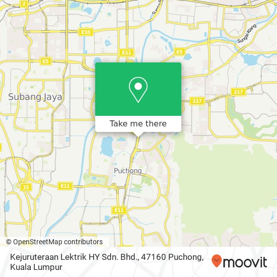 Kejuruteraan Lektrik HY Sdn. Bhd., 47160 Puchong map