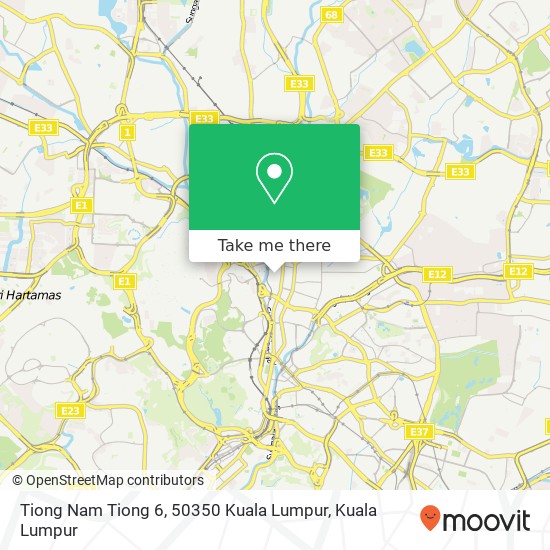 Peta Tiong Nam Tiong 6, 50350 Kuala Lumpur