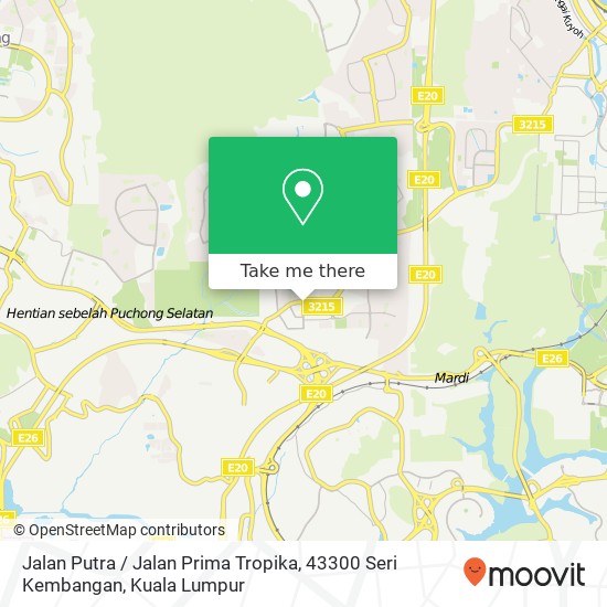 Peta Jalan Putra / Jalan Prima Tropika, 43300 Seri Kembangan