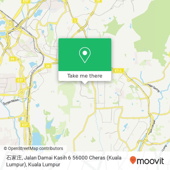 石家庄, Jalan Damai Kasih 6 56000 Cheras (Kuala Lumpur) map