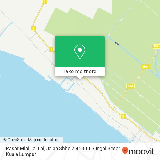 Peta Pasar Mini Lai Lai, Jalan Sbbc 7 45300 Sungai Besar