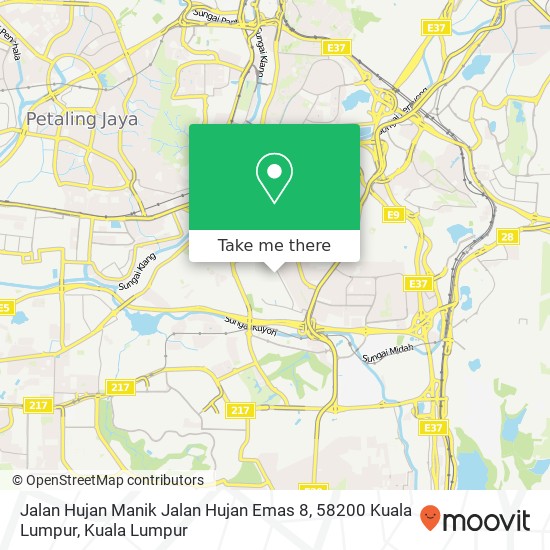 Peta Jalan Hujan Manik Jalan Hujan Emas 8, 58200 Kuala Lumpur