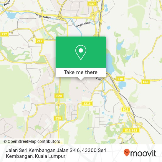 Jalan Seri Kembangan Jalan SK 6, 43300 Seri Kembangan map