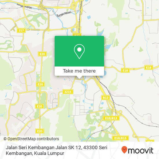Jalan Seri Kembangan Jalan SK 12, 43300 Seri Kembangan map