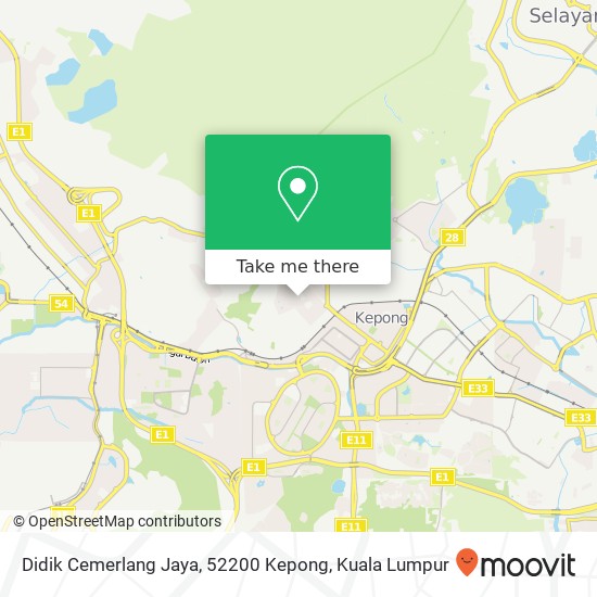 Peta Didik Cemerlang Jaya, 52200 Kepong