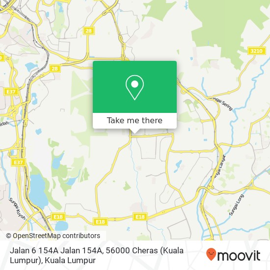 Peta Jalan 6 154A Jalan 154A, 56000 Cheras (Kuala Lumpur)