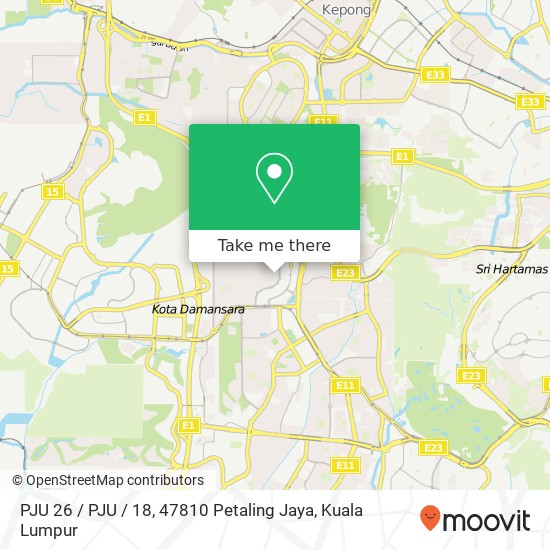 Peta PJU 26 / PJU / 18, 47810 Petaling Jaya