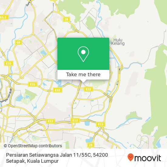 Peta Persiaran Setiawangsa Jalan 11 / 55C, 54200 Setapak