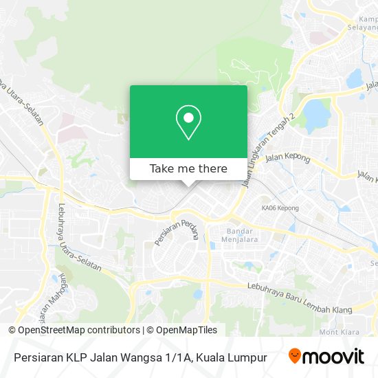 Persiaran KLP Jalan Wangsa 1 / 1A map