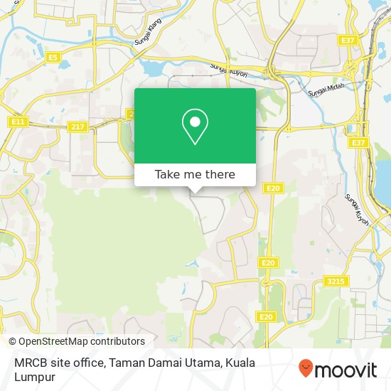 Peta MRCB site office, Taman Damai Utama