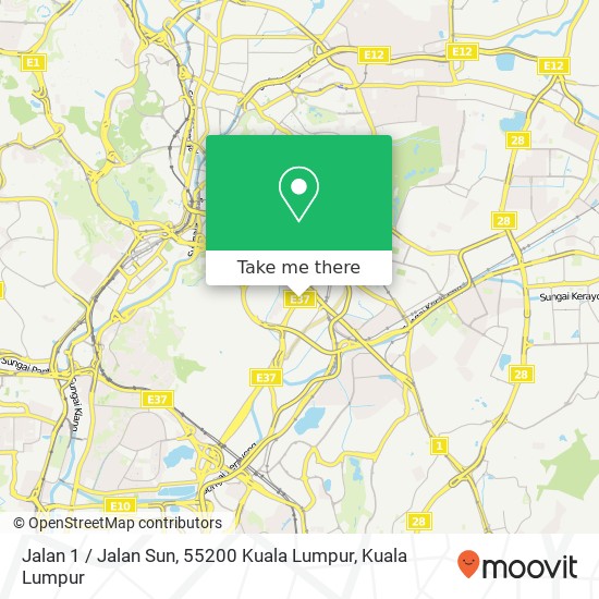 Peta Jalan 1 / Jalan Sun, 55200 Kuala Lumpur