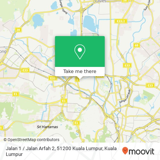 Jalan 1 / Jalan Arfah 2, 51200 Kuala Lumpur map