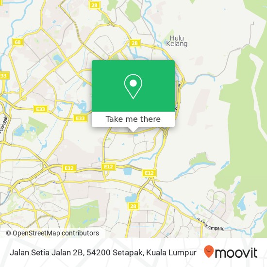 Peta Jalan Setia Jalan 2B, 54200 Setapak