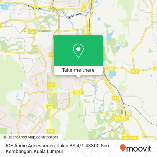 Peta ICE Audio Accessories, Jalan BS 4 / 1 43300 Seri Kembangan