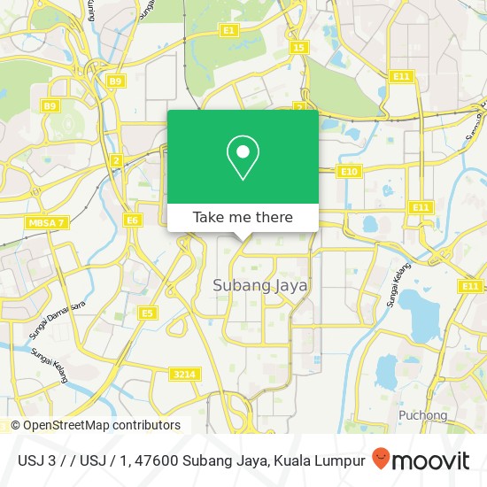 Peta USJ 3 / / USJ / 1, 47600 Subang Jaya