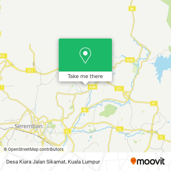 Desa Kiara Jalan Sikamat map