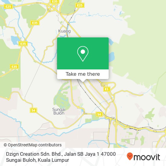 Dzign Creation Sdn. Bhd., Jalan SB Jaya 1 47000 Sungai Buloh map