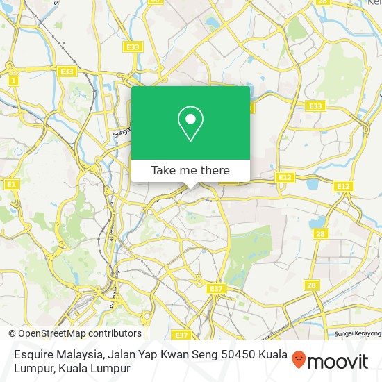 Esquire Malaysia, Jalan Yap Kwan Seng 50450 Kuala Lumpur map