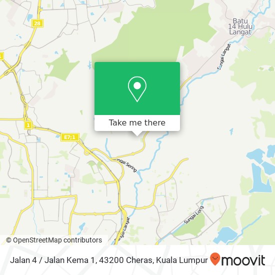 Jalan 4 / Jalan Kema 1, 43200 Cheras map