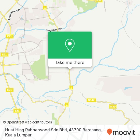 Peta Huat Hing Rubberwood Sdn Bhd, 43700 Beranang