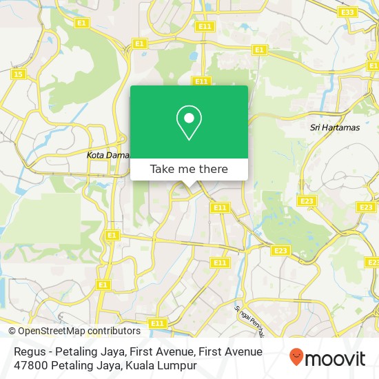 Regus - Petaling Jaya, First Avenue, First Avenue 47800 Petaling Jaya map