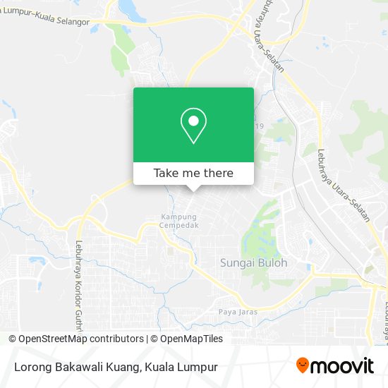 Lorong Bakawali Kuang map