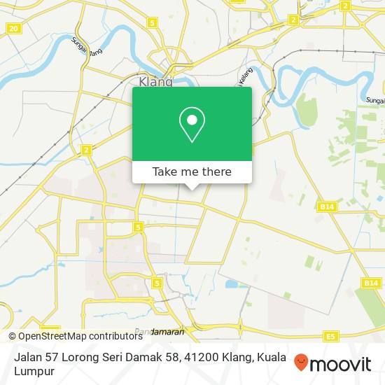 Peta Jalan 57 Lorong Seri Damak 58, 41200 Klang