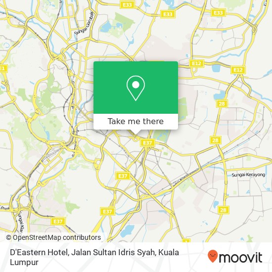 Peta D'Eastern Hotel, Jalan Sultan Idris Syah