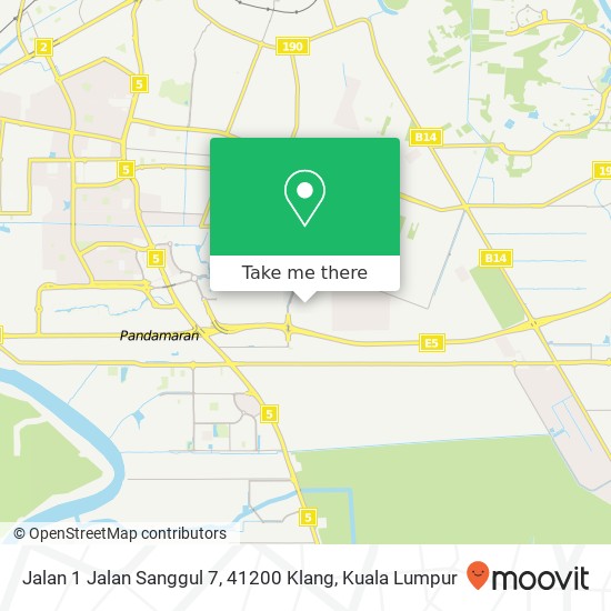 Peta Jalan 1 Jalan Sanggul 7, 41200 Klang