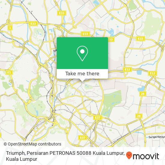 Triumph, Persiaran PETRONAS 50088 Kuala Lumpur map