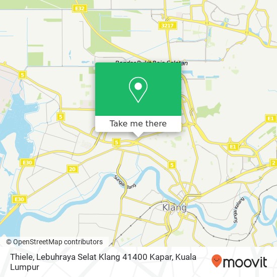 Thiele, Lebuhraya Selat Klang 41400 Kapar map