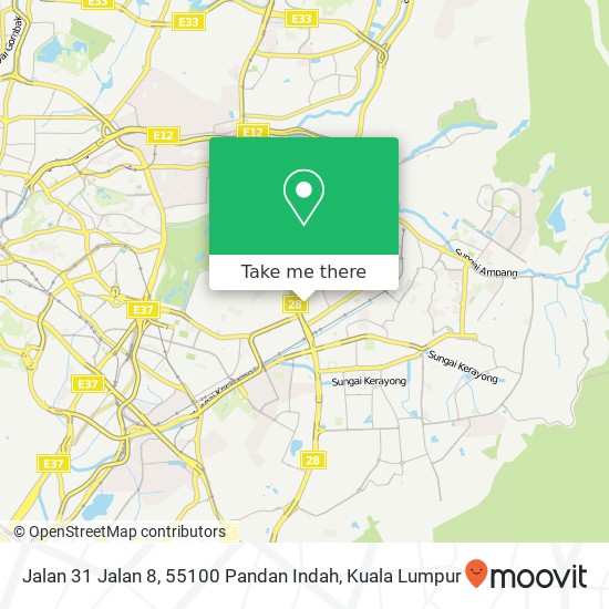 Jalan 31 Jalan 8, 55100 Pandan Indah map