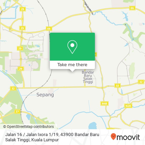 Peta Jalan 16 / Jalan Ixora 1 / 19, 43900 Bandar Baru Salak Tinggi