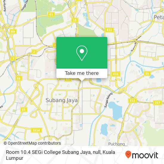 Peta Room 10.4 SEGi College Subang Jaya, null